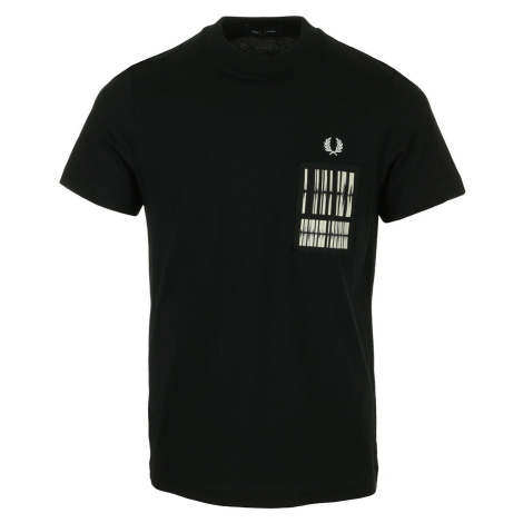 Fred Perry Soundwave Patch T-Shirt Černá