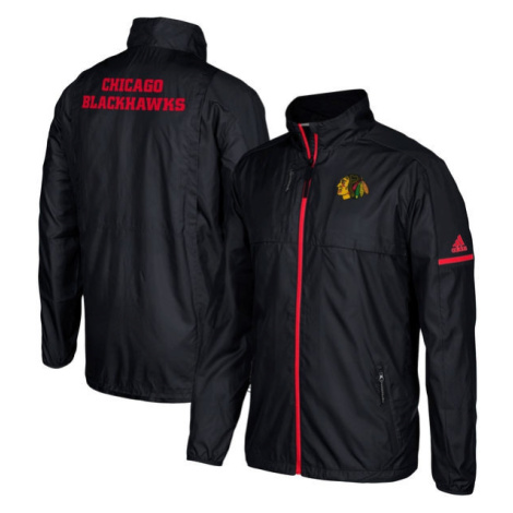 Chicago Blackhawks pánská bunda black Authentic Rink Full-Zip Jacket Adidas
