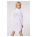 Dětské bavlněné šaty Karl Lagerfeld bílá barva, mini