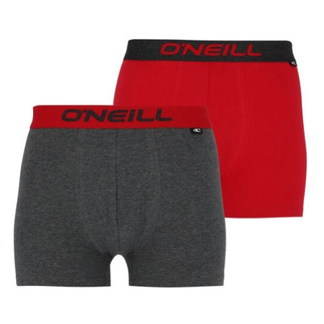 O'Neill PLAIN 2PACK Pánské boxerky, tmavě šedá, velikost