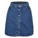 Trendyol Curve Light Blue High Waist Buttoned Denim Skirt