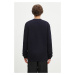 Vlněný svetr Norse Projects Loki Wool Cotton Rib tmavomodrá barva, N45.0618.7004