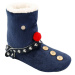 Blancheporte Vysoké domácí boty s hebkou podšívkou námořnická modrá