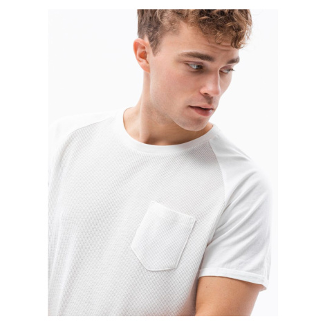 Ombre Clothing Jednoduché bílé tričko S1182
