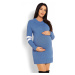 Dlouhý svetr pro těhotné se stojáčkem 70011C