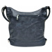 Velký tmavě modrý kabelko-batoh s kapsami