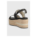 Sandály U.S. Polo Assn. LOREN dámské, černá barva, na klínku, LOREN006D