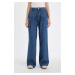 DEFACTO Wide Leg High Waist Long Jean Washed Trousers