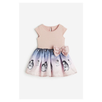 H & M - Šaty's potiskem a mašlí - růžová