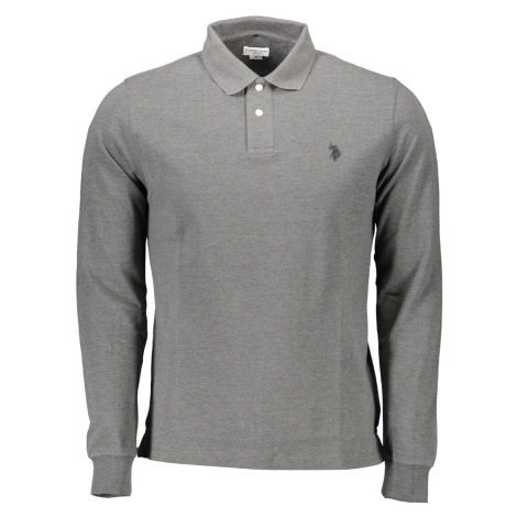 US POLO SHIRT LONG SLEEVE MEN'S GRAY U.S. Polo Assn