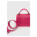 Kožená kabelka Pinko fialová barva, 100071.A0GK