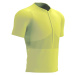 Compressport Trail Half-Zip Fitted SS Top Green Sheen/Safety Yellow Běžecké tričko s krátkým ruk