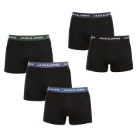 5PACK pánské boxerky Jack and Jones černé (12254366)