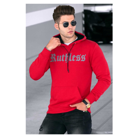 Madmext Red Printed Men's Sweatshirt 4747