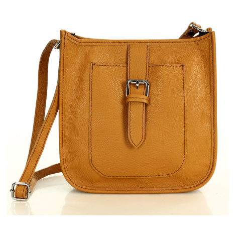 Dámská kožená crossbody kabelka M240 camel