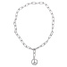Y Chain Peace náhrdelník - stříbrné barvy