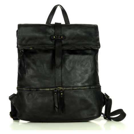 Dámský kožený batoh Mazzini P18L4 černý Marco Mazzini handmade