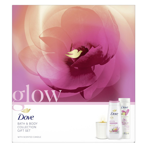 Dove Dárková sada tělové péče se svíčkou Glow