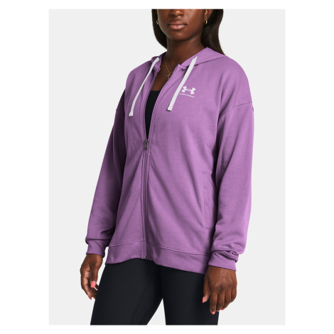 Under Armour Mikina UA Rival Terry OS FZ Hooded-PPL - Dámské