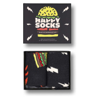 Ponožky Happy Socks Blast Off Burger Socks 2-pack černá barva