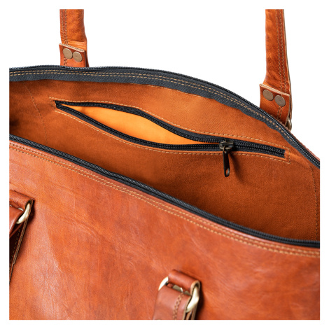 Bagind Rodney - Dámská i pánská kožená cestovní taška hnědá, ruční výroba, český design