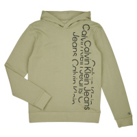 Calvin Klein Jeans REPEAT INSTITUTIONAL LOGO HOODIE Khaki