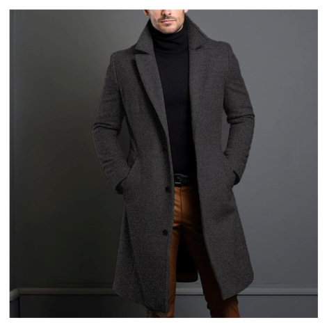 Pánský dlouhý kabát wool