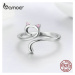 Stříbrný prsten geometrický kocour SCR341 LOAMOER