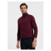 Men's turtleneck longsleeve - maroon V6 OM-LSCL-0112