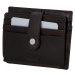 Kožená peněženka na kreditní karty tmavě hnědá - Rovicky N1367 hnědá