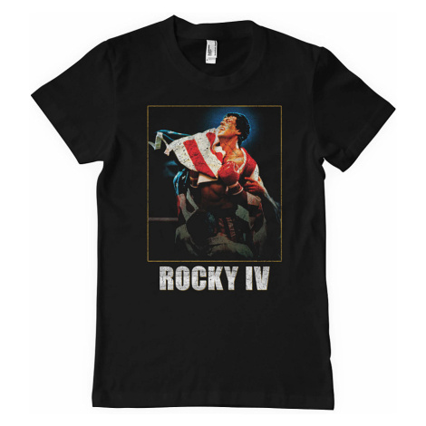 Rocky tričko, Rocky IV Washed Cover Black, pánské RockOff