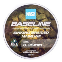Nash splétaná šňůra baseline sinking braid camo 1200 m - 0,35 mm 18,14 kg