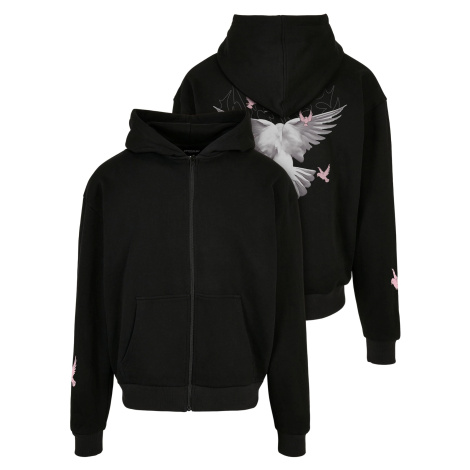 Doves Oversize mikina na zip černá Mister Tee