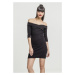 Ladies Off Shoulder Cross Rib Dress