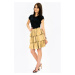 Zlatá lesklá mini sukně (508ART) zlatá