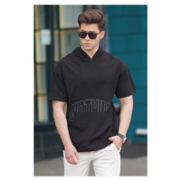 Madmext Men's Black Printed T-Shirt 5236