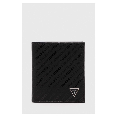 Kožená peněženka Guess VENEZIA černá barva, SMVESA LEA22
