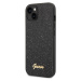 Guess PC/TPU Glitter Flakes Metal Logo Zadní Kryt pro iPhone 14 Black