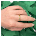 OLIVIE Stříbrný prsten STORY GOLD 7172