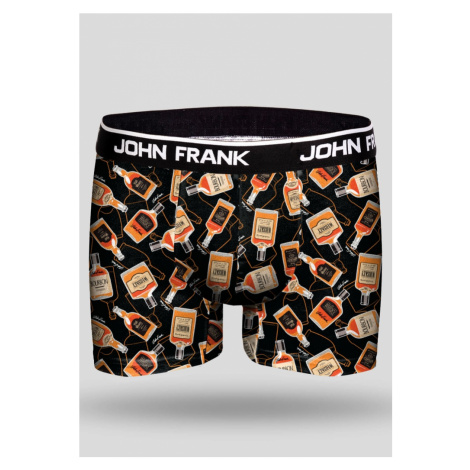 Pánské boxery John Frank JFBD249 whiskey | černá