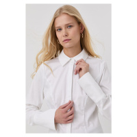 Košile Notes du Nord dámská, bílá barva, slim, s klasickým límcem