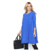 Dámské šaty na denní nošení ve volném střihu středně dlouhé modré - - Makadamia