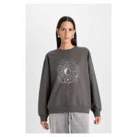 DEFACTO DFC - Relax Fit Crew Neck Printed Sweatshirt