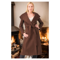 Z6679 DEWBERRY LADIES' COAT-PLAIN BROWN