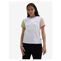 Bílé dámské tričko VANS Colorblock - Dámské