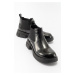 LuviShoes CAFUNE Black Patent Leather Women's Boots