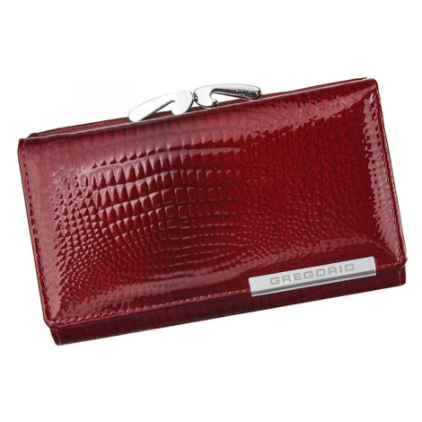 Elegantní kožená lakovaná peněženka Gregorio TALIA, červená
