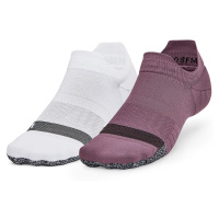 Ponožky Under Armour Breathe 2 No Show Tab 2-Pack Purple