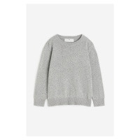 H & M - Bavlněný svetr - šedá