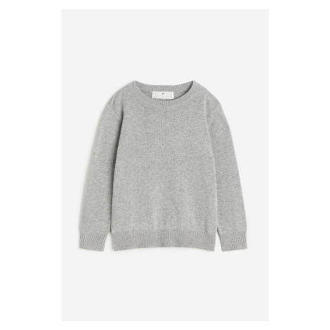 H & M - Bavlněný svetr - šedá H&M